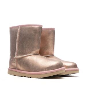 UGG Kids CLASSIC II BOOT METALLIC GLITTER - ROSE GOLD Size 7 or Women’s 8 or 9